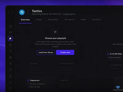 Football Manager First time setup - UI/UX redesign app clean concept dark theme design desktop football football manager game gaming management soccer ui ui design uiux design user interface ux