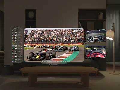 F1 TV on Apple Vision Pro apple apple vision pro f1 f1 tv formula 1 immersive design mixed reality