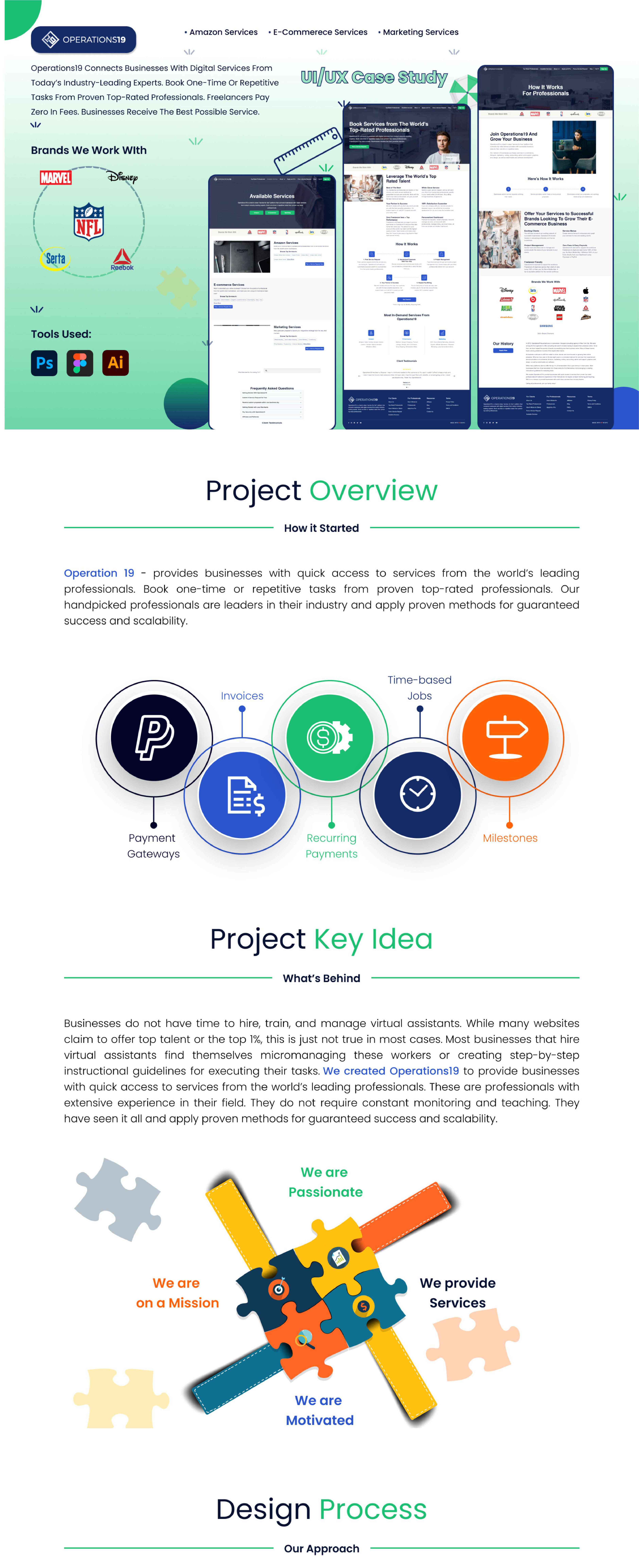 Operation19 Figma UI | UX Design Case study casestudy figma illustrator ui ux