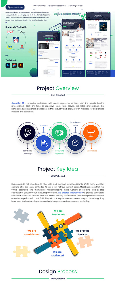 Operation19 Figma UI | UX Design Case study casestudy figma illustrator ui ux