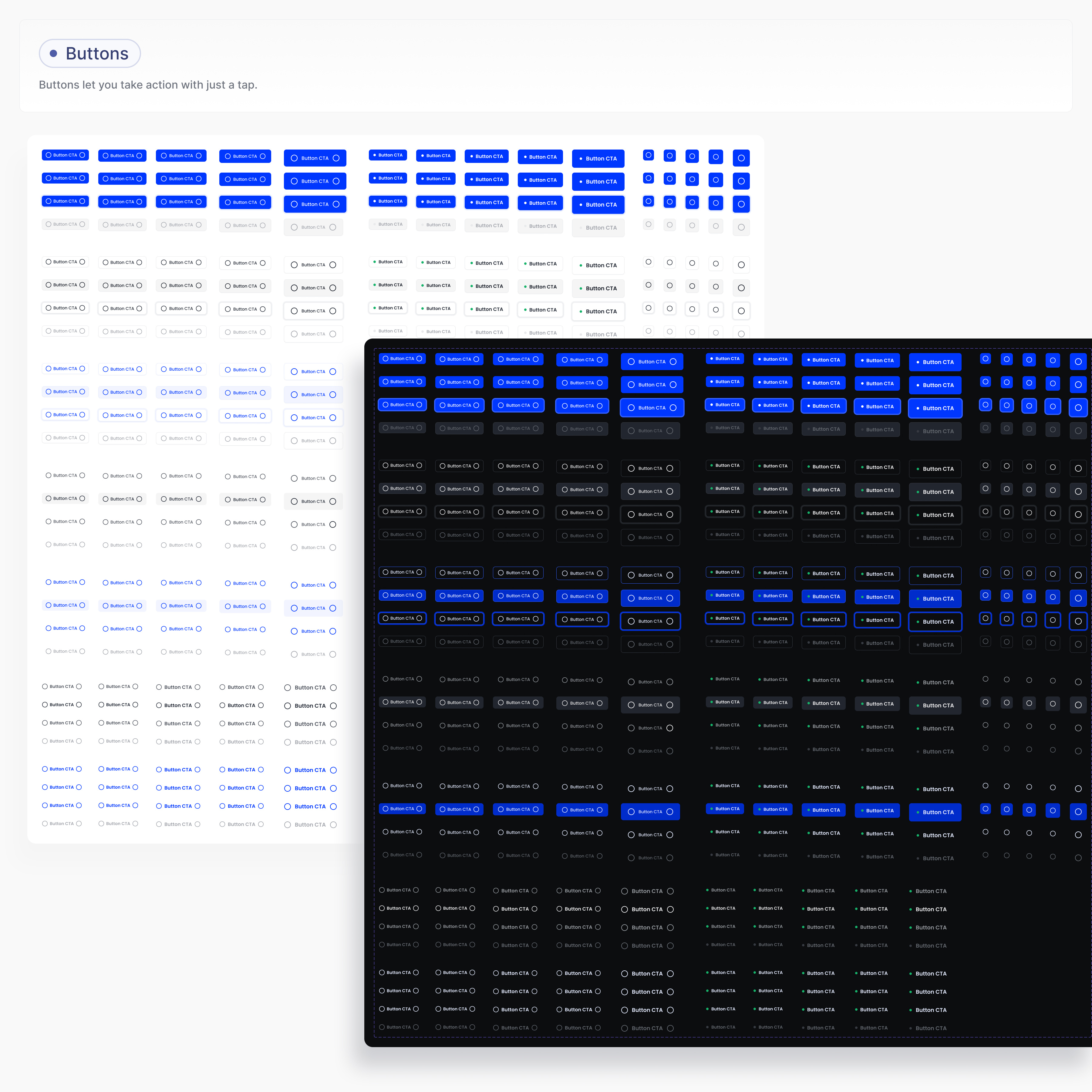 Design System - Buttons assets branding design file design system figma icons ui ui kit uiux web page