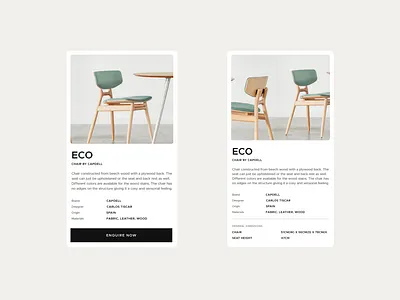 Product Cards aesthetic app branding dailyui furniture interfacedesign interior design luxury premium ui ui design