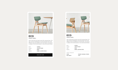 Product Cards aesthetic app branding dailyui furniture interfacedesign interior design luxury premium ui ui design