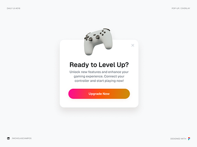 Daily UI #016 - Pop-up / Overlay 016 challenge clean clean ui daily ui daily ui 016 dailyui dailyuichallenge gaming inspiration modal overlay pop up popup ui ui 016 uidesign