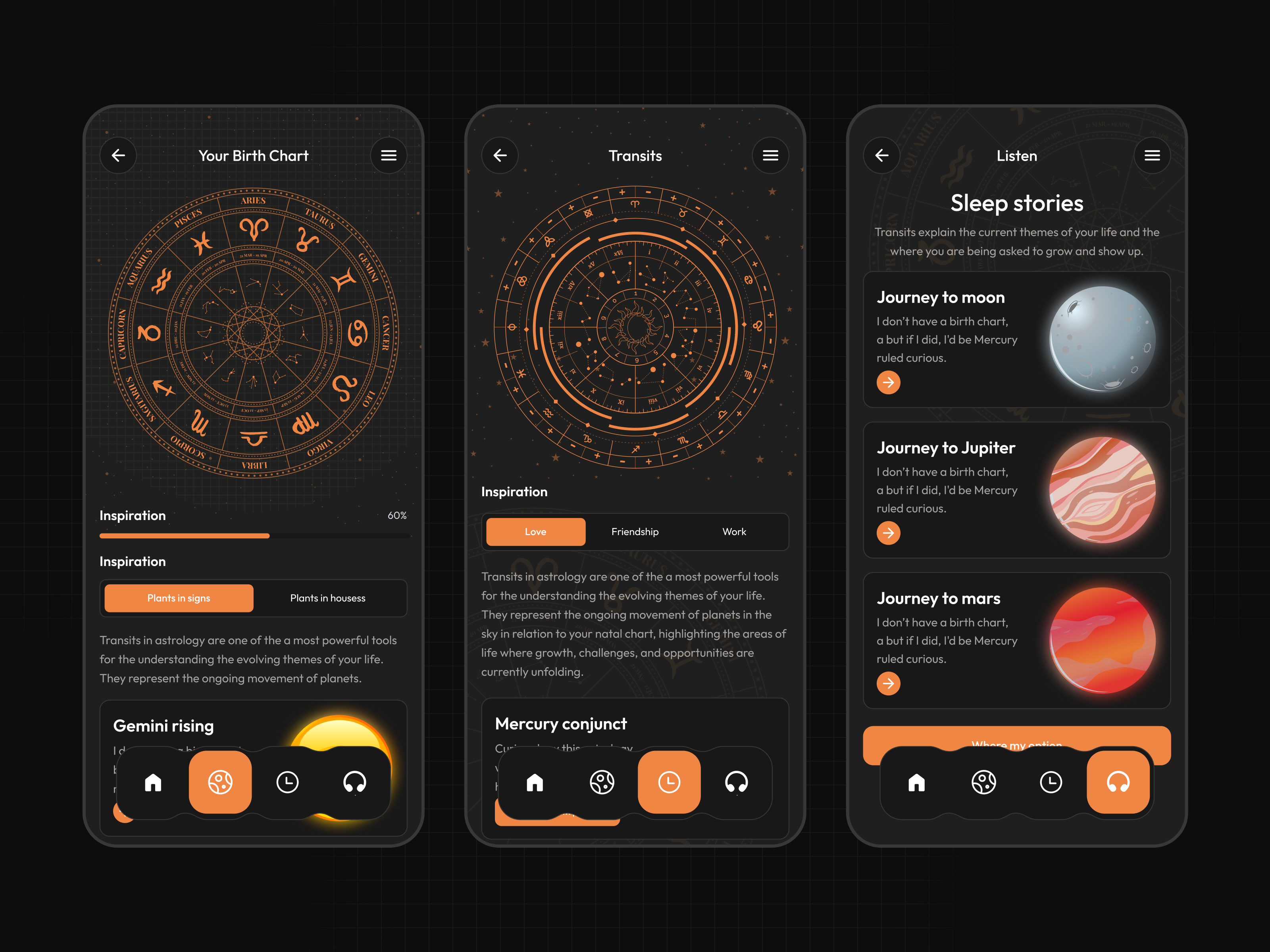 Example of Horoscope & Astrology App Design