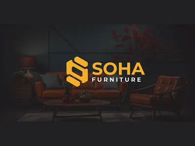 Soha - furniture logo design armchair brand brand identity branding chair company couch furniture furniture logo h logo logo logo design minimal modern logo redesign s logo simple sofa sofa logo store