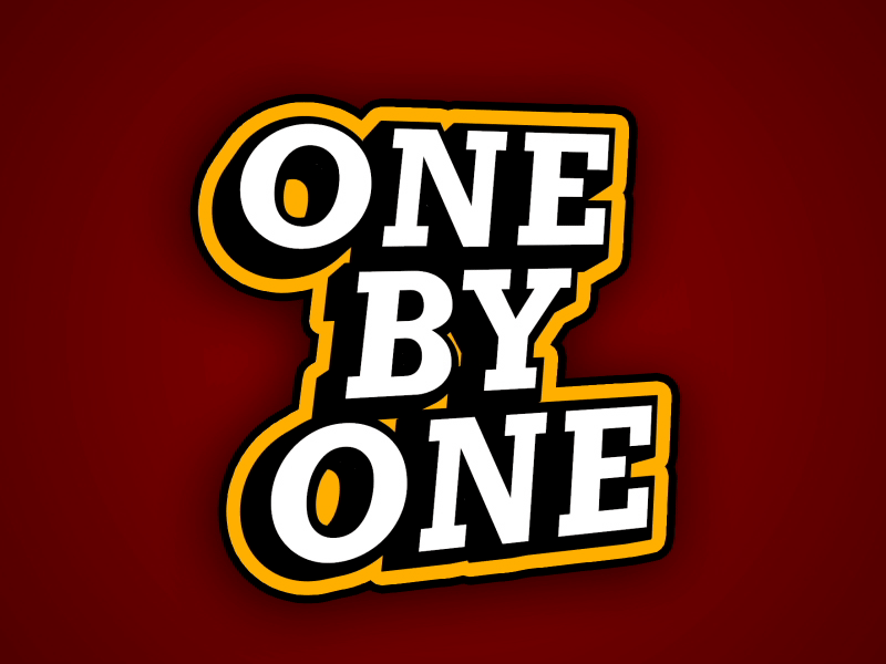 ONE BY ONE 3d aftereffects animation graphic design letters onebyone spin text textanimation