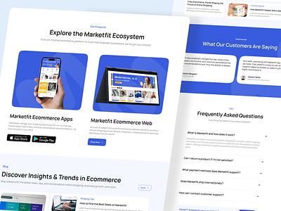 Marketfit - Ecommerce Website UI Kit | Our Product 🖥️ design ecocmmerce followers following landing page popular product design trending ui ui design ux ux design web website