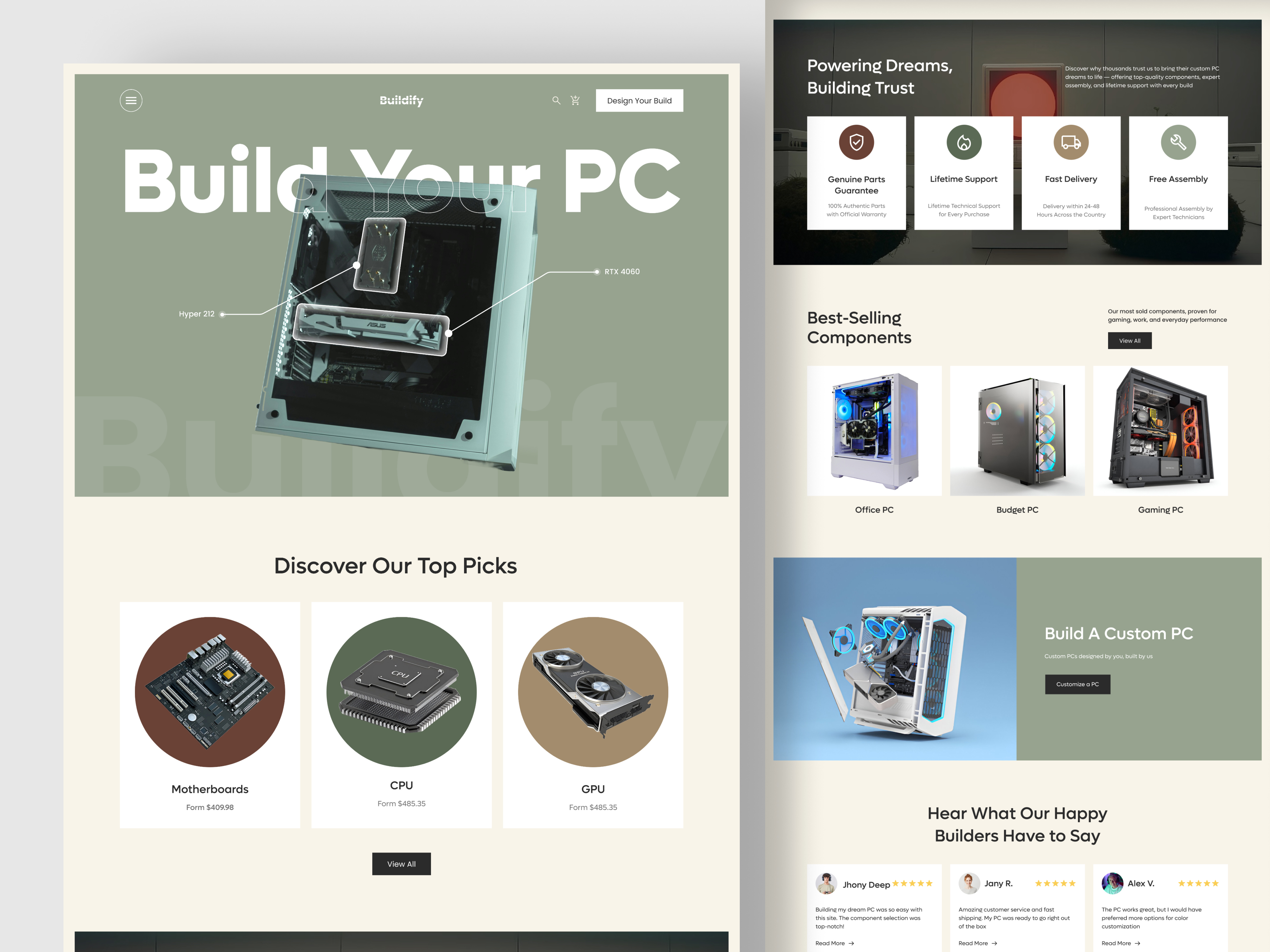 Tech Store Landing Page accessories shop accessories store build website cumputer store e commerce website ecommerce gaming gear hardware landing page minimalist online store pc pc build pc components products shop tech store tech website ui website