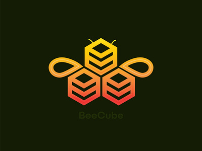 BeeCube Modern Logo Design 3d bee logo best logo brand identity branding business logo creative logo cube design gradient logo graphic design illustration logo logo design logo designer logo inspirations logotype manufacture modern logo top logo