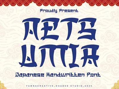 Netsumia – Japan Handwritten Font asia design font food handwritten illustration japan japanese logo modern new old script tourist travel typeface typography ui vintage web