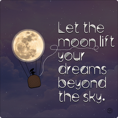 🌙✨ Dream Beyond the Sky dreambig dribbble figmadesign moonlitmagic pixelpairs surrealart typographydesign