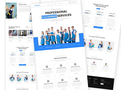 Cleaning company landing page design, web design. branding business company creative design graphic design illustration landing page design ui vector web design