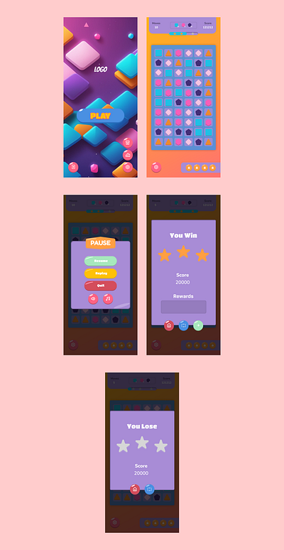 Mobile Game UI Design design game mobile mobile game mobile game ui design ui ui design uiux