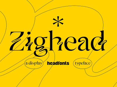 Zighead Display Font branding display font modern sans serif stylish typeface