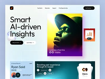 Smart AI Insights for Driving Business Growth ai ai business ai insights ai platform artificial intelligence business design header modern seative seative digital smart ai insights subash ui ui design ux web web design