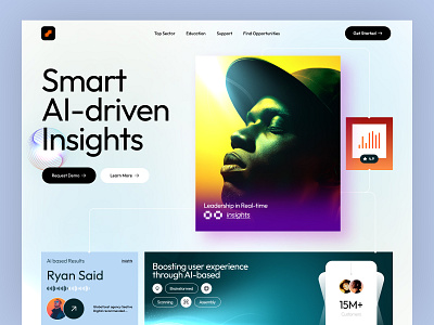 Smart AI Insights for Driving Business Growth ai ai business ai insights ai platform artificial intelligence business design header modern seative seative digital smart ai insights subash ui ui design ux web web design