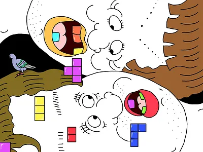 Tetris game branding design game graphic design icon illustration