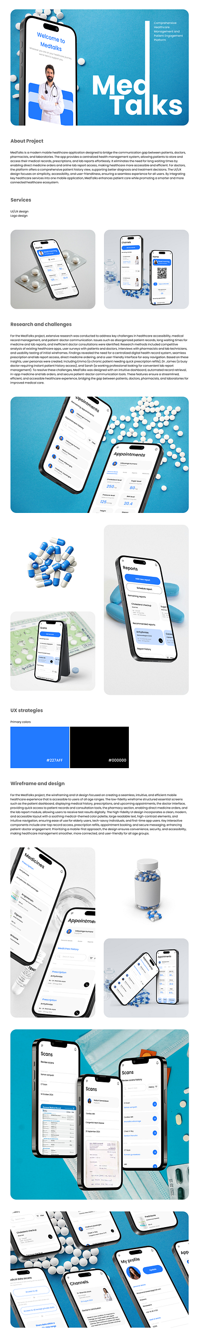 Med Talks branding health mobile app product design ui ux