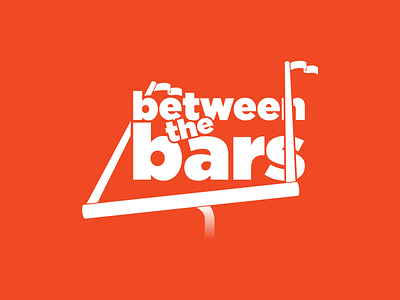 Between the Bars Podcast Logo brand identity branding field goal football graphic design illustration logo podcast posts upright