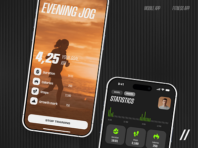 Fitness Mobile iOS App android app app design branding dashboard design fitness healthtech interface ios mobile mobile ui purrweb agency sport statistics training ui ux workout