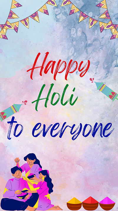 Happy Holi Poster branding graphic design motion graphics ui