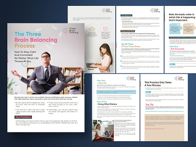 Whitepaper Design for Three Brain Training book book design brand branding brochure brochure design canva design digital digital art ebook ebook design health healthcare identity branding indesign layout layout design mental health whitepaper