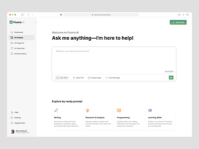 AI Chatbot - Fixoria AI ai ai chatbot ai dashboard ai design ai ux aiart aiinbusiness artificialintelligence chatgpt chatgpt redesign claude dashboard dashboard ui deepseek design for ai fixoria image ai uxui video ai web ai