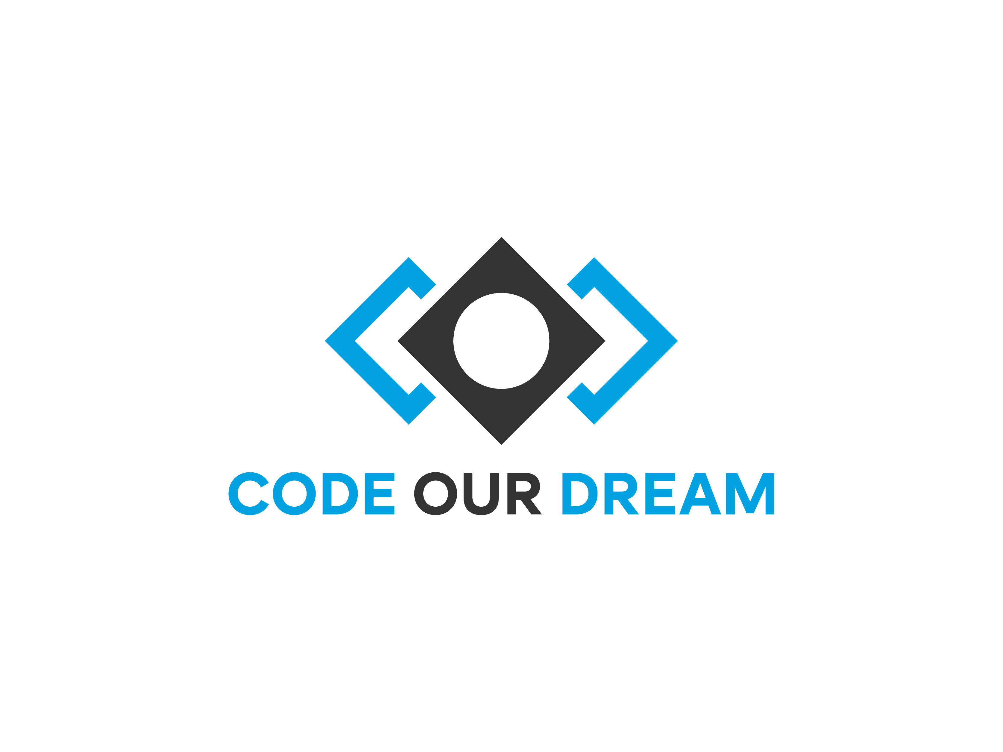 Code Our Dream – Modern & Minimalist Tech Logo branding code coder logo coding startup company logo development logo minimal coding company logo minimalist boss simple logo