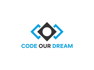 Code Our Dream – Logo Concept branding code coder logo coding startup company logo development logo minimal coding company logo minimalist boss simple logo