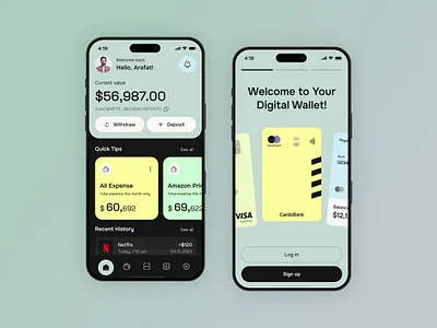 Digital Banking Mobile App app application bank bank app banking banking app clean design digital banking finance fintech minimal design mobile app mobile banking modern payment ui ux wallet wallet app