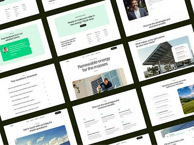 Renewable Energy company website branding design illustration logo typography ui ux web design