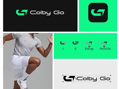 ColbyGo Sports Brand Logo branding c g llogo c logo design faruart faruk ahmed go logo logo logodesign minimal logo sports sports logo techlogo