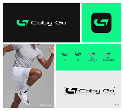 ColbyGo Sports Brand Logo branding c g llogo c logo design faruart faruk ahmed go logo logo logodesign minimal logo sports sports logo techlogo