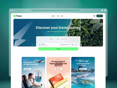 Online Travel Agency Website I Travo branding design landing page online booking platform tourism travel travel agency travel web ui ux website design