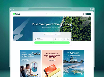 Online Travel Agency Website I Travo branding design landing page online booking platform tourism travel travel agency travel web ui ux website design