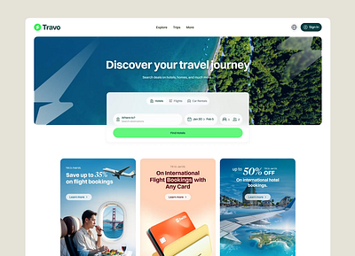 Travo - AI Travel Website Design for Travel Agency Landing Page ai booking app booking mobile app booking website flight booking app hotel app hotel booking app landing page design travel travel agency landing page travel agency website travel agency website design travel booking travel landing page travel planner travel website web design website design