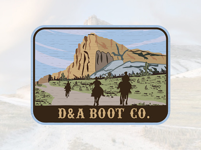 D&A Boot Co. a western wear brand apparel design brand designer graphic designer illustration illustration artist logo designer logo ideas logo maker patch design patch work patches western western design western patch western wear