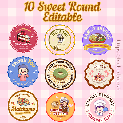 Sticker Round 01 brand branding logo sell shop sticker sticker design