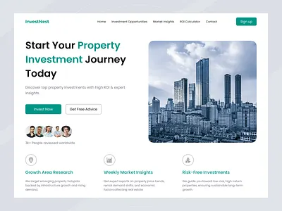 Property investment website design design investment investment website property property invest property investment website property management website property website real estate agency real estate landing page residence ui website