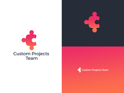 Custom Project Team logo branding c logo logotype puzzle