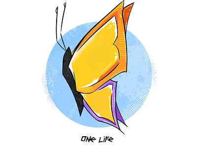 one life art butterfly digital graphic graphic design illustration poster tamilnadu tshirt