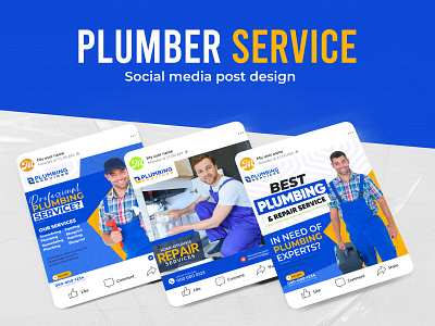 Plumbing Service Social Media Post Design | Social Media Design clothing brand facebook post design graphicdesign plumberbranding plumbingdesign products listings social media post design socialmediagraphics socialmediamarketing