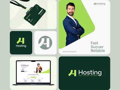 Hosting Branding brand designer branding custom logo graphic design icon identity logo logo mark logodesigner