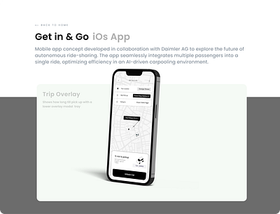 Get in & Go mobile ui