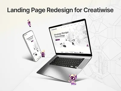 Landing Page Redesign for Creatiwise design desktop view landing page mobile view redesign ui user centered ux website design