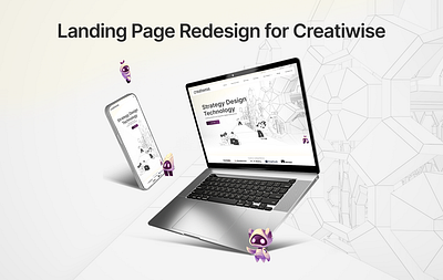 Landing Page Redesign for Creatiwise design desktop view landing page mobile view redesign ui user centered ux website design