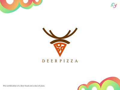 Deer Pizza Logo antler brand design brand designer buck deer fastfood food italy logo design logo designer logo for sale logo idea logo inspiration logomark logotype meal moose pizza wild zzoe iggi