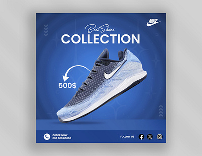 Social media poster design for shoes advertising creative design graphic designer poster poster design product design shoes shoes design social media post