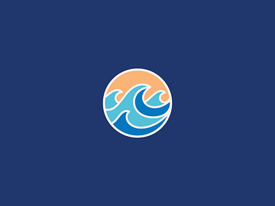 Wave Logo beach brand brand design branding branding concept design logo logo marks marks nature ocean sea sun sunrise sunset surf travel traveling vacation wave